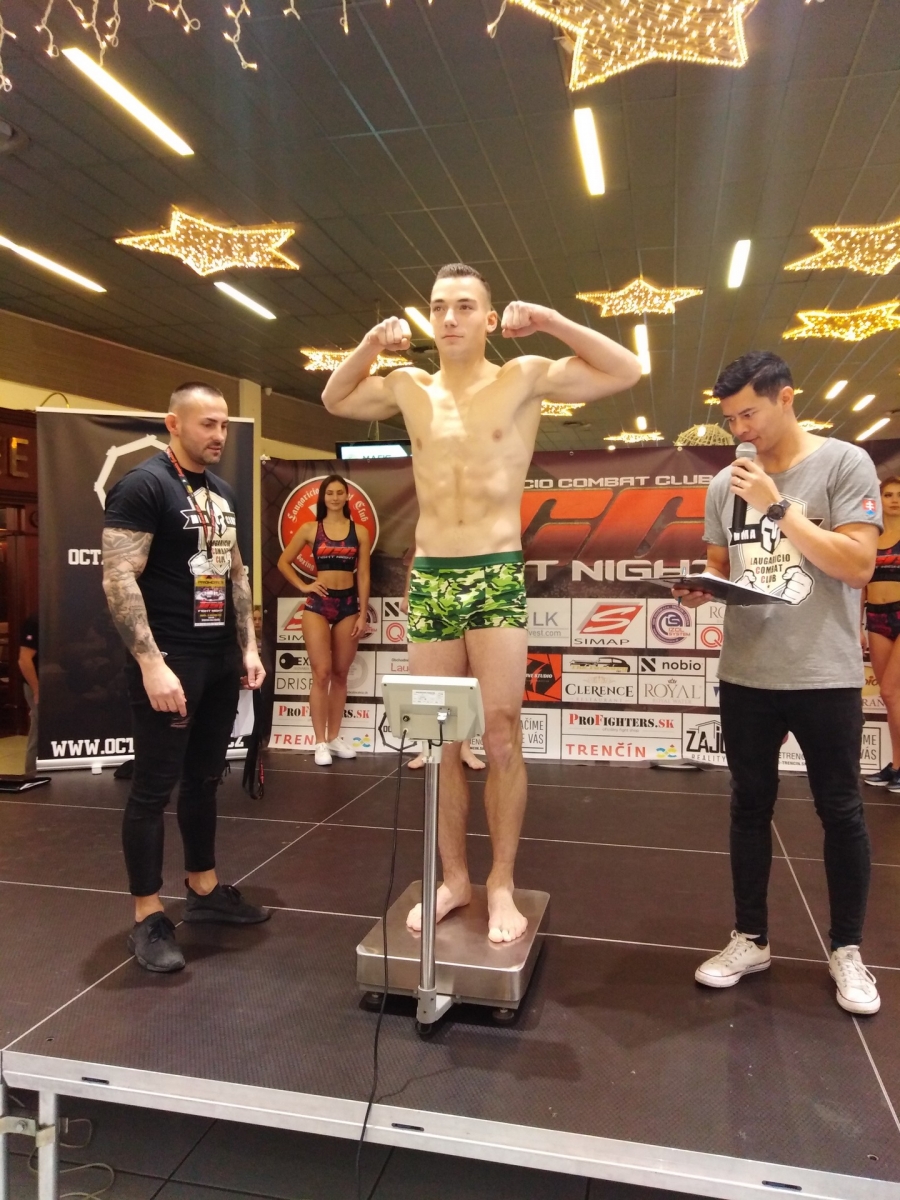 Eda - vážení na LCC Fight Night - Trenčín 24.11.2018